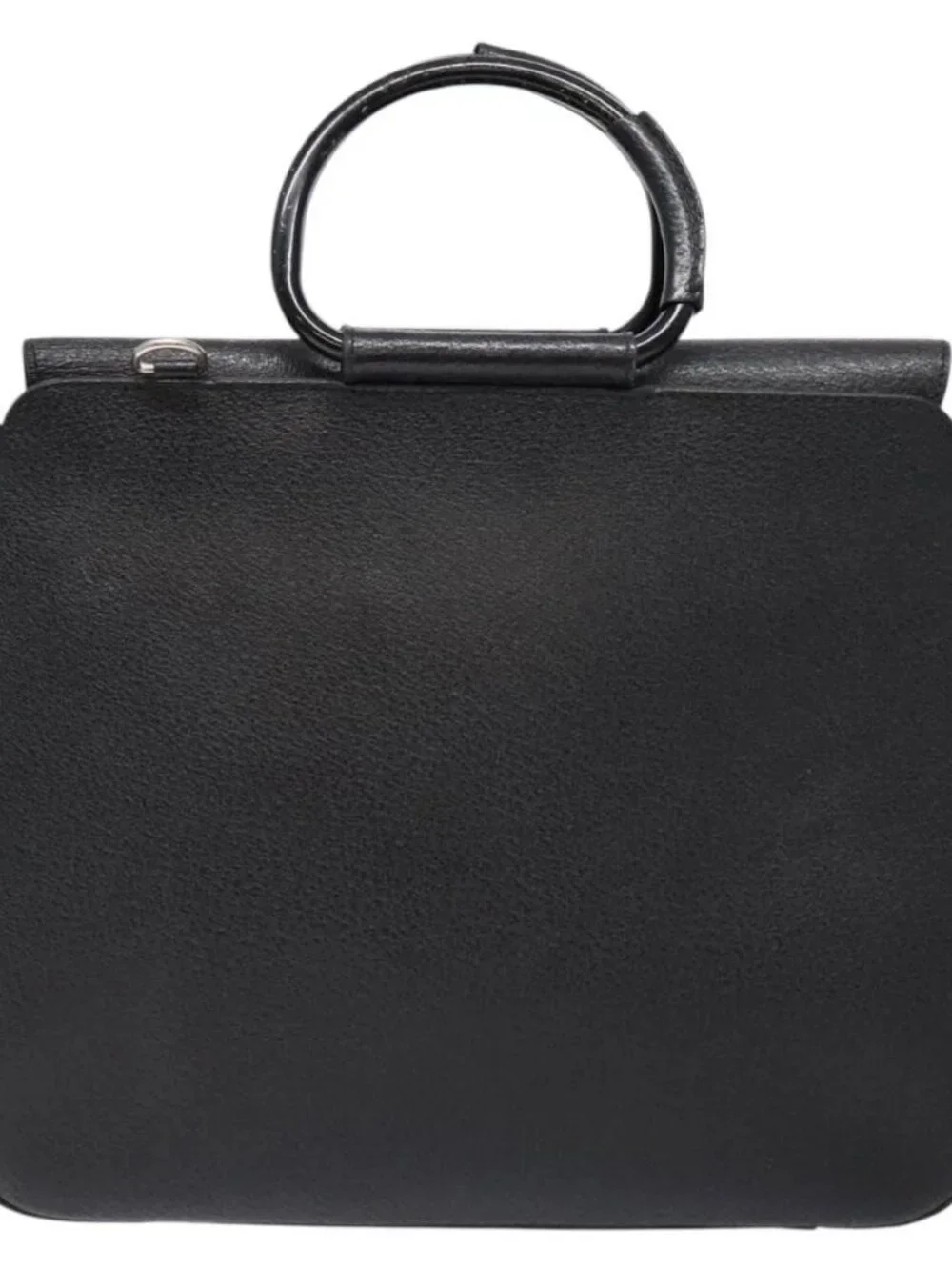 GUCCI Hand Bag Leather Black Silver 000 2058 0307 5 Auth